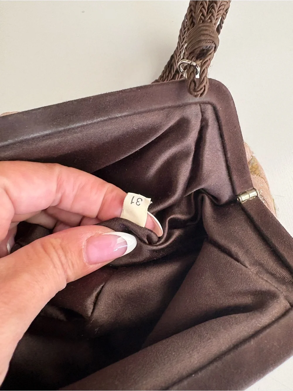 Auth VTG PRADA Tapestry Structured Bag
